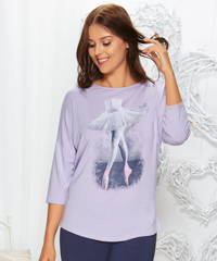 Piżama damska Miss Fabio 56/2-10 lawendowa