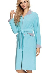 Szlafrok damski De Lafense Elodie 586 miętowy