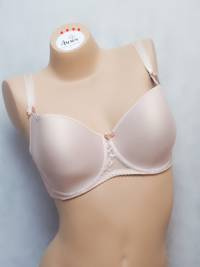 Biustonosz full cup Biggi Adel beżowy/pudrowy róż