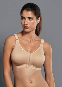 Biustonosz sportowy zapinany z przodu beżowy Anita 5523 Frontline Open